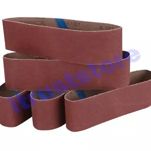 5 PIEZAS 3 x 18 PULGADAS LIJADO PAPEL DE LIJA DE MADERA LIJADORA CINTURÓN ÓXIDO DE ALUMINIO 120 GRANO - Imagen 1 de 3