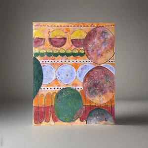 EINGESTELLT KÜNSTLER Gemälde ABSTRAKT Dr Benjamin Gross "Musik der Sphären" 1990er - Bild 1 von 7