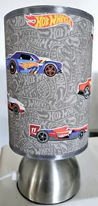 Hot Wheels Cars touch lamp Base fabric shade and Bulb Set - Picture 1 of 9