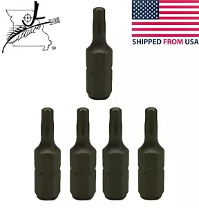 5 T15 Torx Star 25mm Long 1/4" Hex Shank Screwdriver Bit Hardened 1" Replacement - Picture 1 of 8