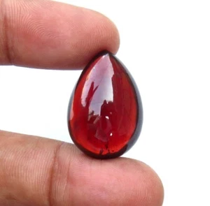 Natural Mozambique Red Garnet Gemstone Pear Shape Cabochon Loose 27 Cts #6477 - Picture 1 of 8
