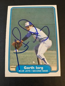 Garth Iorg Signed 1982 Fleer #616 Card Toronto Blue Jays Autograph COA