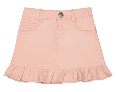 Mothercare Girls Baby Skirt Pink Denim Short Pocket frilly Hem Summer Outfit NEW