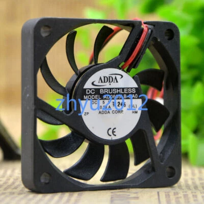 100% Test 1pc ADDA AD0605LB-GA0 5V 0.28A 6010 6CM 2-wire Cooling Fan - Image 1 of 3