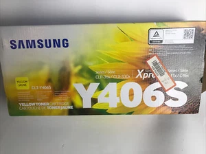 Samsung CLT-Y406S Yellow Toner Print Cartridge New In opened Box Sealed Genuine - Picture 1 of 4