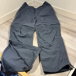 VTG LL Bean Pants Mens M (31x30) Blue Hiking Cargo Convertible Shorts Outdoor - Picture 1 of 11