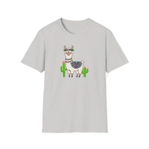 Cute Llama T-Shirt, Unisex Softstyle Tee, Perfect for Llama Lovers - Picture 1 of 25