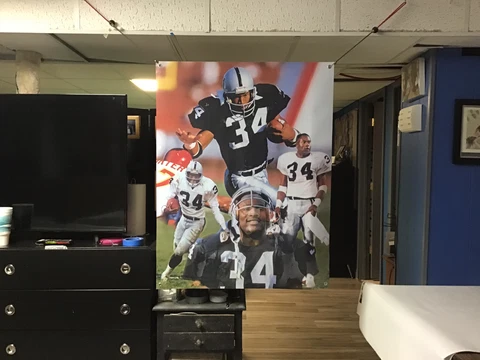 BIG 43x32 Bo Jackson POSTER vinyl Banner Oakland Raiders Vegas   Art Josh Jacobs Cover