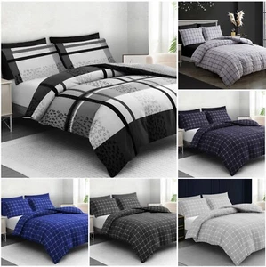 Duvet Cover Set Double Reversible Luxury Quilt Cover Set Bedding Set King Size - Picture 1 of 462