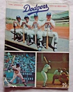 1974 Los Angeles Dodgers Program & Scorecard Unscored - Picture 1 of 3