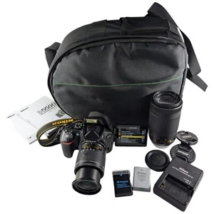 Cámara réflex digital Nikon D5500 como nueva + 2 lentes con 18-55, 70-300 mm, 2 murciélagos, BOLSA, 1K DISPAROS - Imagen 1 de 18
