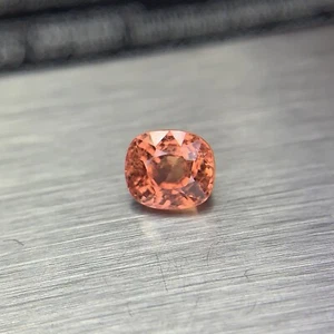 1 Carato Bellissimo Spinello Naturale della Birmania Colore Arancione Forma Cuscino Gemifia - Foto 1 di 14