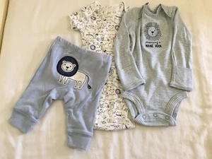New Carter's Baby Boys 3 Pc Set Lion Bodysuit & Pants many sizes - Picture 1 of 1