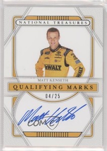 2021 National Treasures Qualifying Marks Holo Silver /25 Matt Kenseth Auto HOF