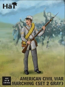 HUT 1/32 - Set 9337 - AMERICAN CIVIL WAR - Set 2 in grauer Farbe - Confederates - Bild 1 von 1