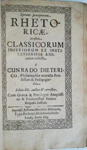 Epitome praeceptorum Rhetoricae : in usum Classicorum Inferiorum Ex Institutioni - Bild 1 von 3