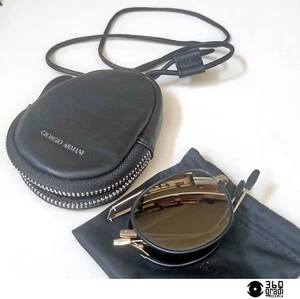 Giorgio Armani 6064 occhiali da sole pieghevoli in pelle (medium) NOS custodia - Imagen 1 de 18