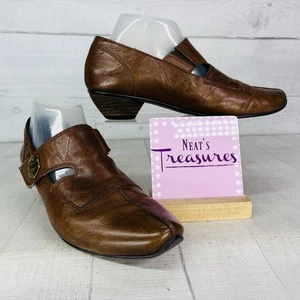 Josef Seibel European Comfort TINA 66192 Brown Leather Split Toe Shoe Sz 39 / 8 - Picture 1 of 20