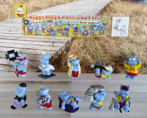 Komplettsatz Happy Hippo Hollywood Stars + alle 1 ZBA + alle 10 BPZ Ü-Ei 1997 - Bild 1 von 3