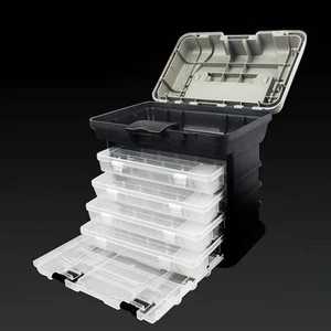 4 Drawer Tackle Box Fishing Baits Tool Shock-resistant Large - Picture 1 of 7