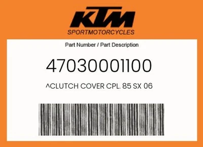 KTM Genuine Clutch Cover Cpl. 85 Sx 06 - 47030001100 - Image 1 of 4