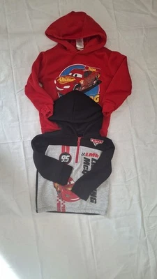 2 Disney Cars Hoodies Size 4 Lightning McQueen - Image 1 of 4
