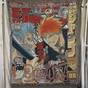 Bleach Anime Tapestry Blanket 48x60 Ichigo Grimmjow Death Note Hunter Shonen Jum - Picture 1 of 7