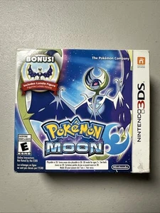 Pokémon Luna con Lunala Figure (Nintendo 3DS, 2016) CIB gioco e figurina sigillata. - Foto 1 di 13