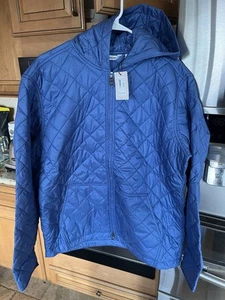 $250 Peter Millar Crown Essex Azul Luna Acolchado Sudadera con Capucha Chaqueta Puffer Talla L Golf - Imagen 1 de 7