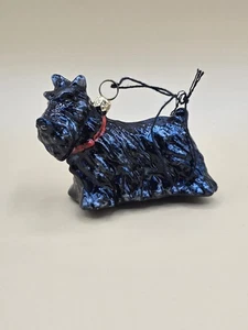 Joy To The World SCottie Hund Scottish Terrier handbemalt Glas Ornament  - Bild 1 von 5