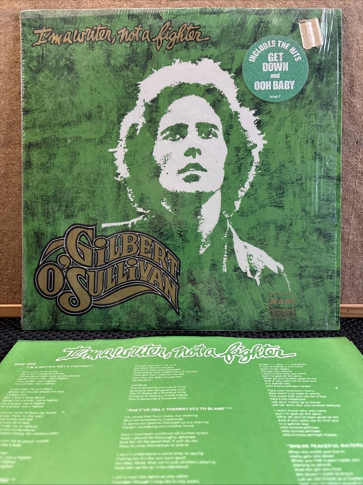 GILBERT O'SULLIVAN I'm A Writer Not A Fighter LP MAM 1973 w/ Inner Sleeve Shrink - Image 1 of 4