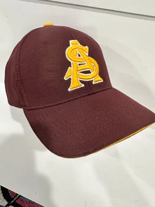 ASU Arizona Mütze schwarz Baseball Cap verstellbar bestickt neu 47 weinrot gelb - Bild 1 von 12