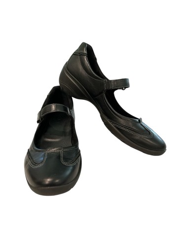 Scarpe donna Ecco Mary Jane in pelle nera taglia 8 5 M (39)