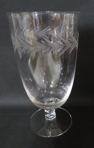 Holly Clear By Fostoria Vintage Cut Crystal Iced Tea Glasses - Picture 1 of 9