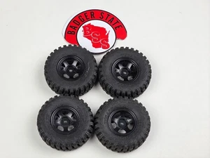 FMS FCX18 LC80 Pro Wheels Tires 7mm Hex Toyota Land Cruiser 1/18 RC Parts NEW - Picture 1 of 11