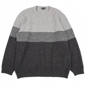 Papas plus Wool Tricolor Knit Sweater Size L(K-109172) - Picture 1 of 11