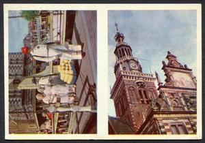 ALKMAAR Cheese market Netherlands 1953 POSTCARD - Picture 1 of 2