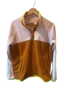 Kari Traa Ane Midlayer 1/4 Snap Pullover Sweatshirt Womens Size Large Pink Camel - Picture 1 of 6