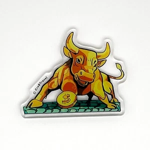 New York City Charging Bull Acrylic Magnet NYC Souvenirs Gifts - Picture 1 of 4