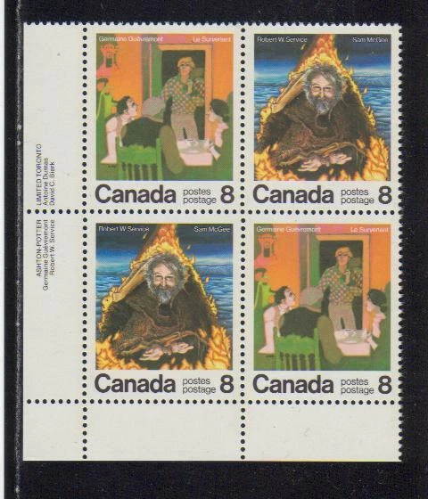 1976 Canada SC# 696ai LL - Canadian Authors - Plate Block M-NH Lot# 2686 - Image 1 of 1