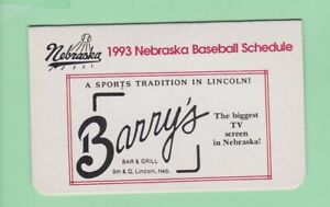 1994 Nebraska Cornhuskers Husker Baseball Schedule Barry's Bar & Grill
