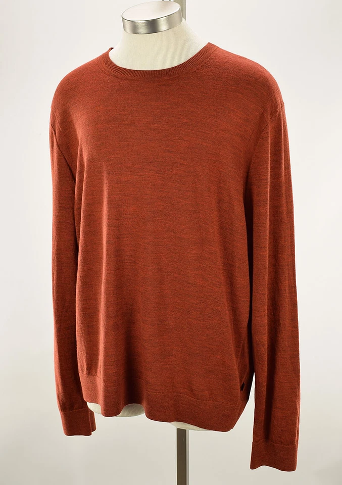 Michael Kors CF96K292DG Burnt Orange Rust 2xl 100 Merino Wool Sweater