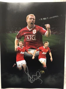 Foto firmada por Paul Scholes del Manchester United 12x16 firma privada - Imagen 1 de 3