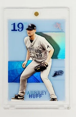 2003 (DEVIL RAYS) E-X Essential Credentials NOW #66 Aubrey Huff TAMPA BAY RARE  - Image 1 of 2