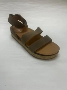 Women’s open toe stretch strappy chunky espadrille flat form sandal 10 B(M) - Picture 1 of 6