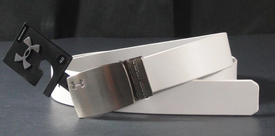 Nuevo con etiquetas Cinturón Under Armour Reversible UA 570 - Cuero Color Blanco/Gris Foto 1 de 1