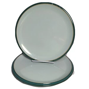 Denby England Regency Set (2) dinner Plates Green 10.5" stoneware - Picture 1 of 6
