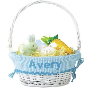 Easter Baskets with Personalized Liners- Aqua - Picture 1 of 3
