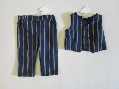 LEO E LILLY PANTALONE E GILET   BATTESIMO  ESTATE 6  9 12  MESI  SCONTO 30% - Immagine 1 di 4
