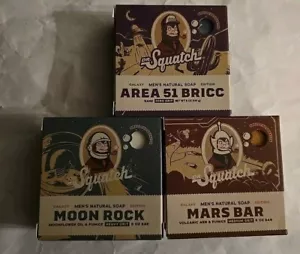 3 Dr. Squatch Limited Edition Riegel 100% Naturseife Area 51 + Moon Rock + Mars - Bild 1 von 6